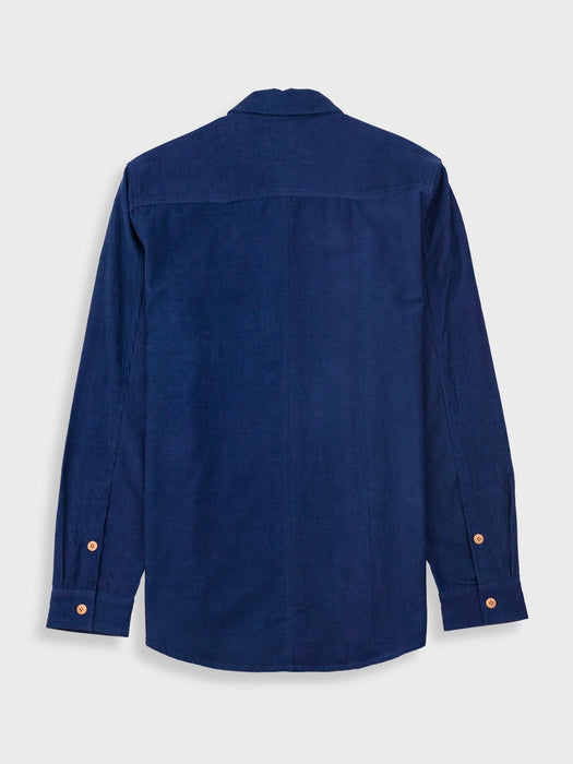 Folk Men Direction Shirt in Washed Ink Babycord