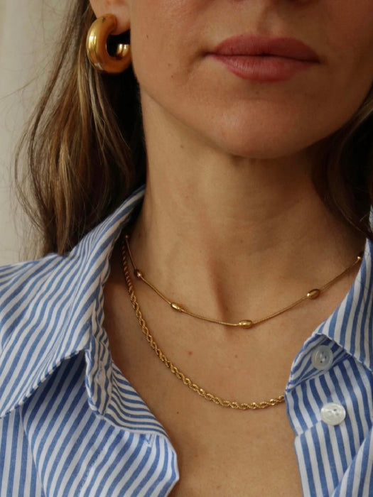 And Danu Lock Necklace in Gold
