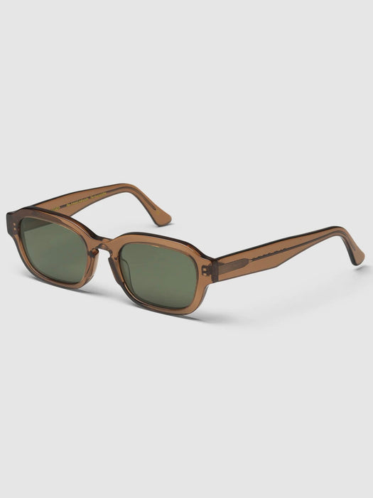 Colorful Standard Sunglasses 01 in Coffee Brown with Green Lens