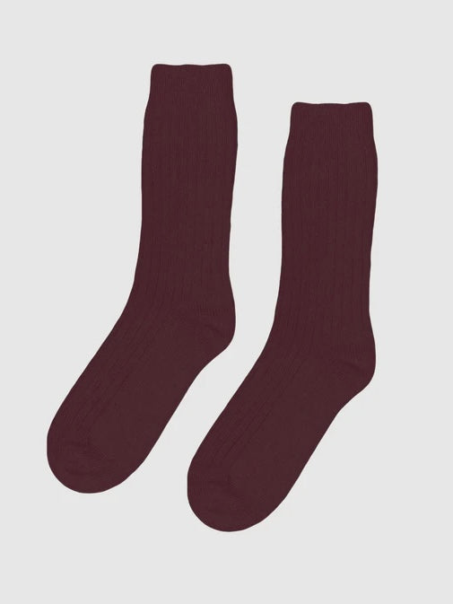 Colorful Standard Merino Socks in Oxblood Red