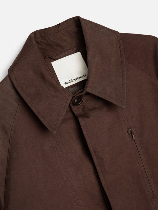 YMC Unisex Tyrell Trench Coat in Brown