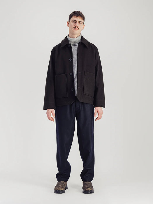 Parages Dubliner Wool Jacket in Dark Brown