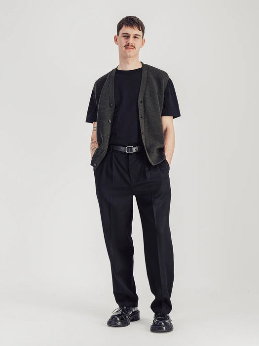 Parages Simon Sleeveless Cardigan in Dark Green