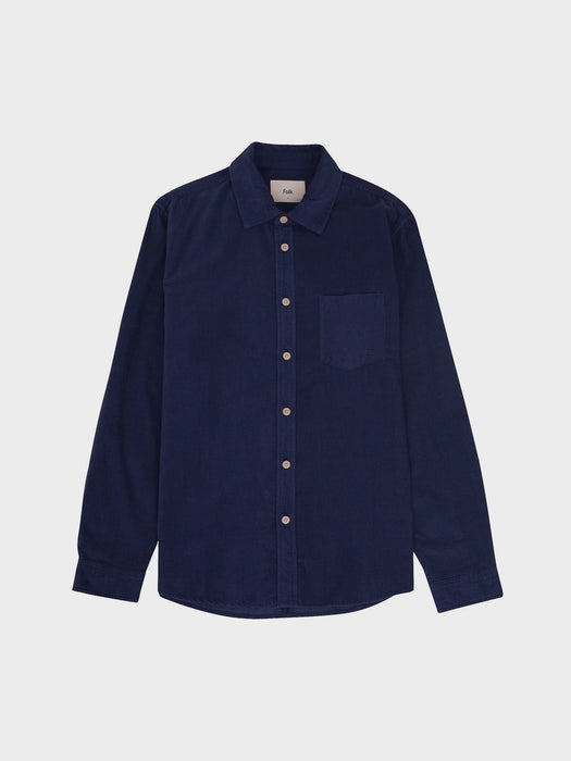 Folk Direction Shirt in Washed Ink Babycord