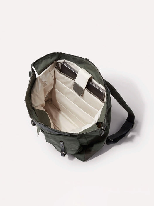 Ally Capellino Frank Backpack in Olive Wax Cotton