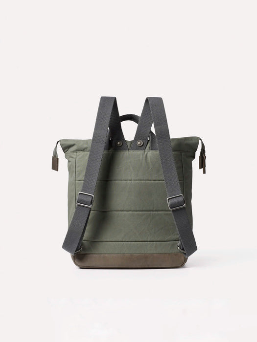 Ally Capellino Frances Rucksack in Olive Wax Cotton