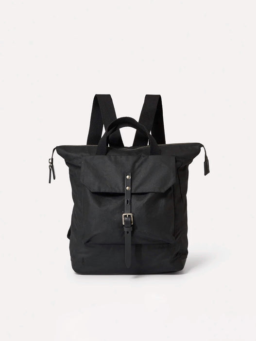 Ally Capellino Frances Rucksack in Black Wax Cotton