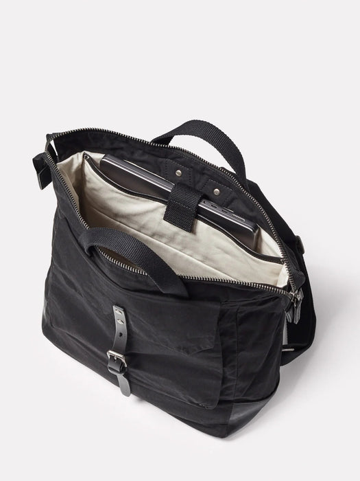 Ally Capellino Frances Rucksack in Black Wax Cotton