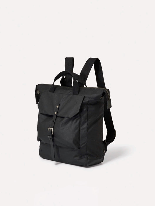 Ally Capellino Frances Rucksack in Black Wax Cotton