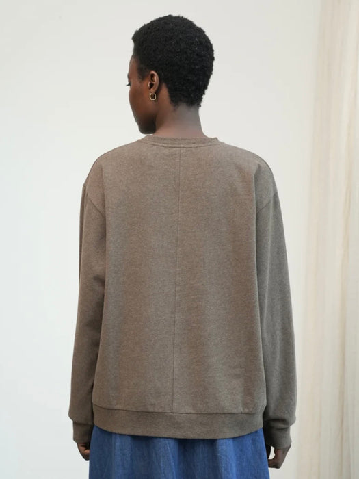 Beaumont Organic Madison Sweatshirt in Brown Marl