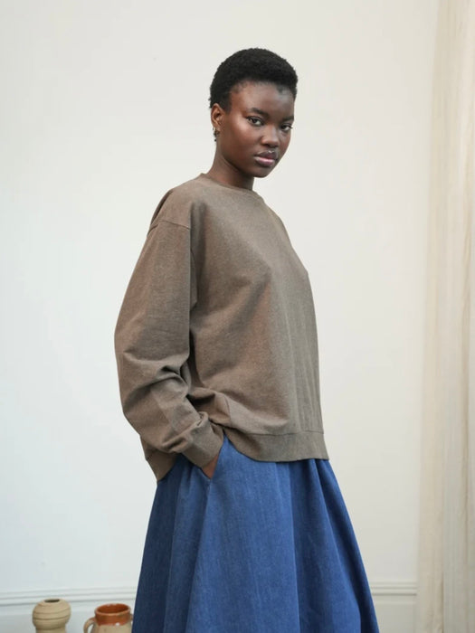 Beaumont Organic Madison Sweatshirt in Brown Marl