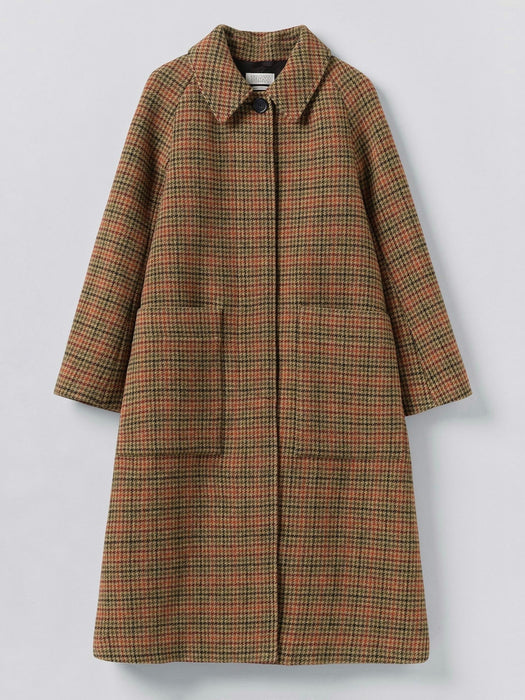 Toast Vibrant Wool Coat in Multi Check