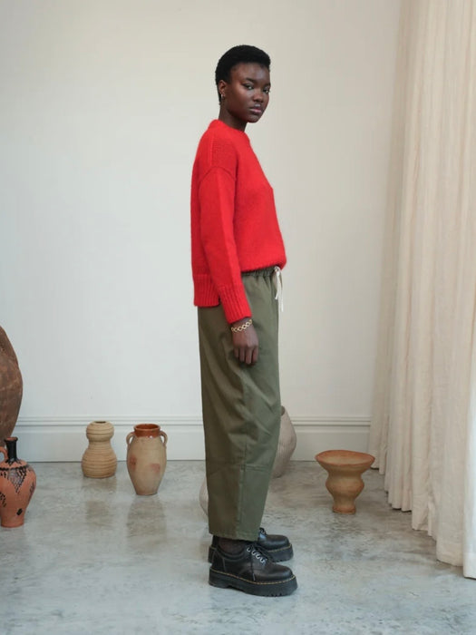 Beaumont Organic Sofia-Jane Trousers in Olive Twill