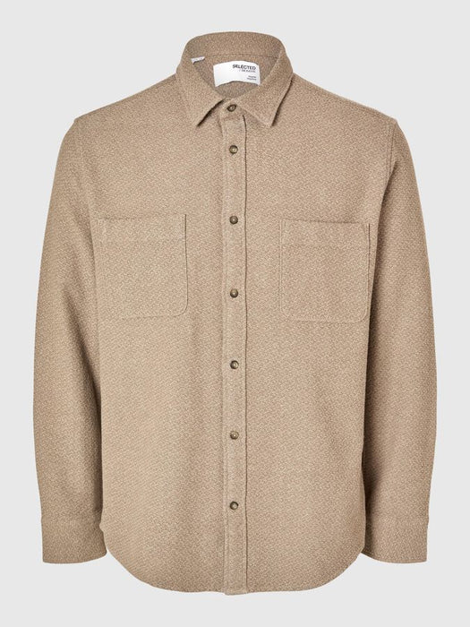 Selected Homme Grindle Shirt in Sand  Melange