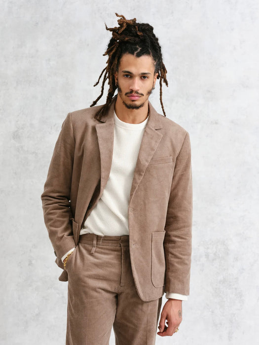 Wax Fintry Blazer in Taupe Cord