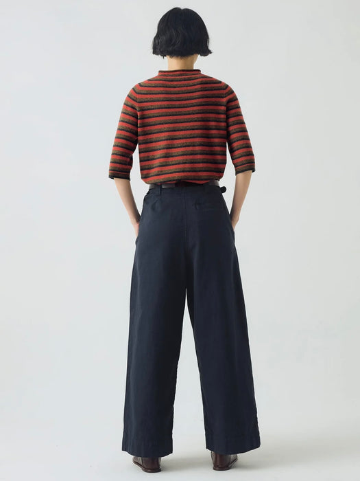 Toast Half Sleeve Top in Red Multi Stripe