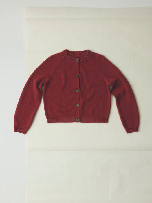 Toast Eden Raglan Cardigan in Red Sorrel