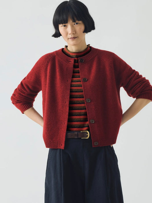 Toast Eden Raglan Cardigan in Red Sorrel