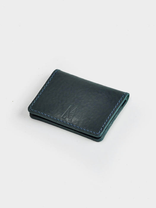 Village Leathers Missouri Card Holder in Navy