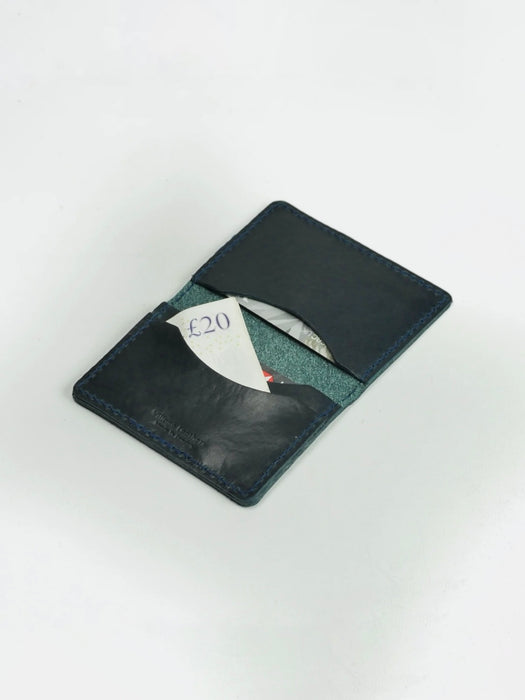 Village Leathers Missouri Card Holder in Navy