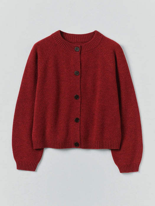 Toast Eden Raglan Cardigan in Red Sorrel