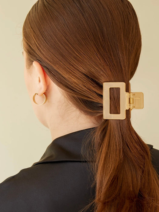 Chalk Square Hair Claw in Nude