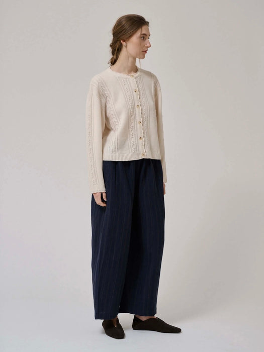 Anne-Mi Creek Balloon Pant in Dark Navy Stripe