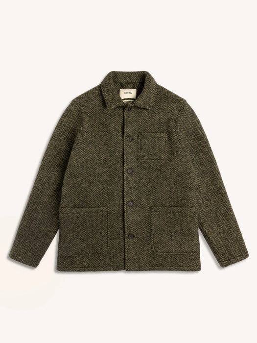 Kestin Ormiston Jacket in Moss Herringbone Wool