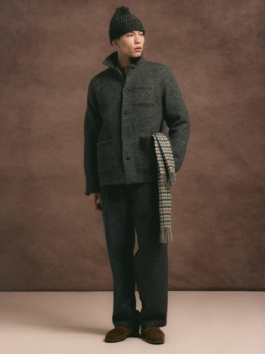 Kestin Ormiston Jacket in Moss Herringbone Wool