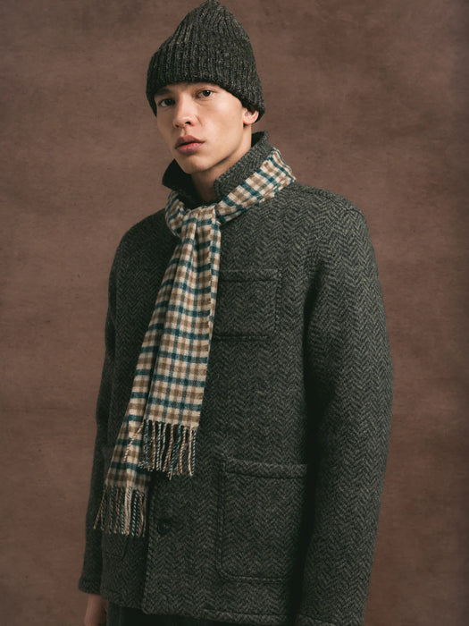 Kestin Ormiston Jacket in Moss Herringbone Wool
