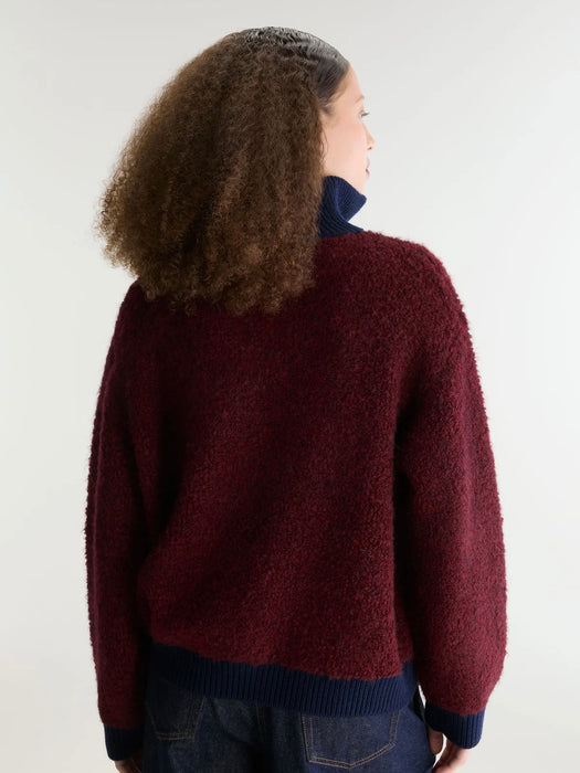 Bellerose Dooh Zip Knit in Wine