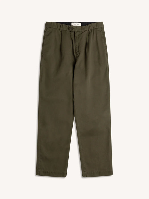 Kestin Wick Trouser in Dark Olive Twill