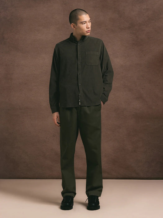 Kestin Wick Trouser in Dark Olive Twill