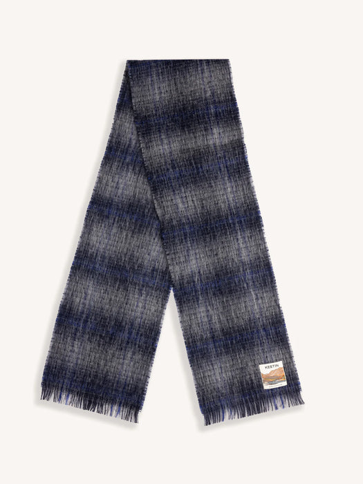 Kestin Muir Scarf in Navy Check Mohair
