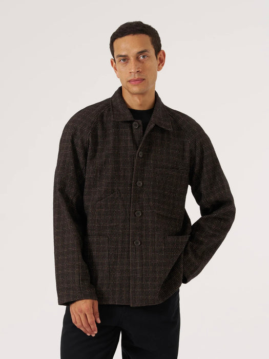 Universal Works Station Jacket in Brown Cedar Check