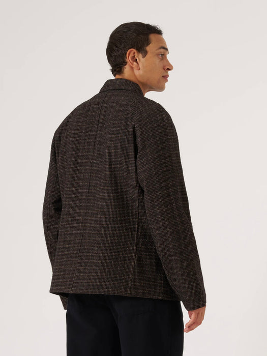 Universal Works Station Jacket in Brown Cedar Check