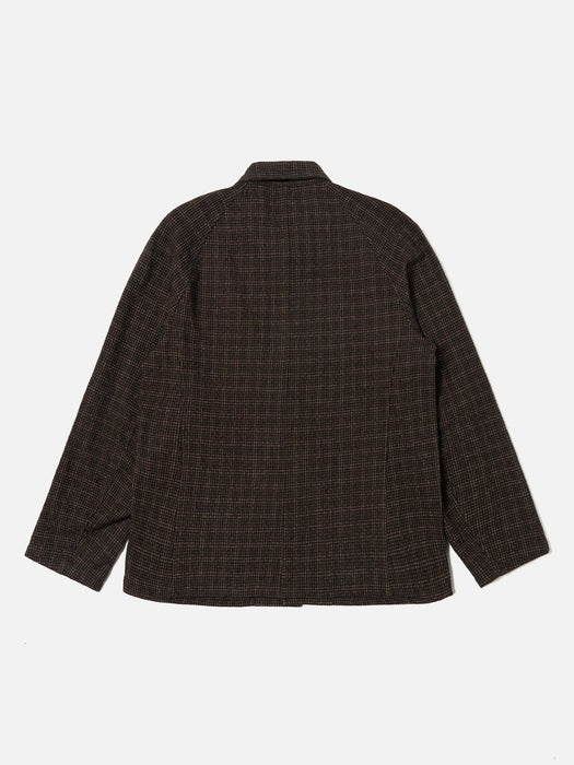 Universal Works Station Jacket in Brown Cedar Check