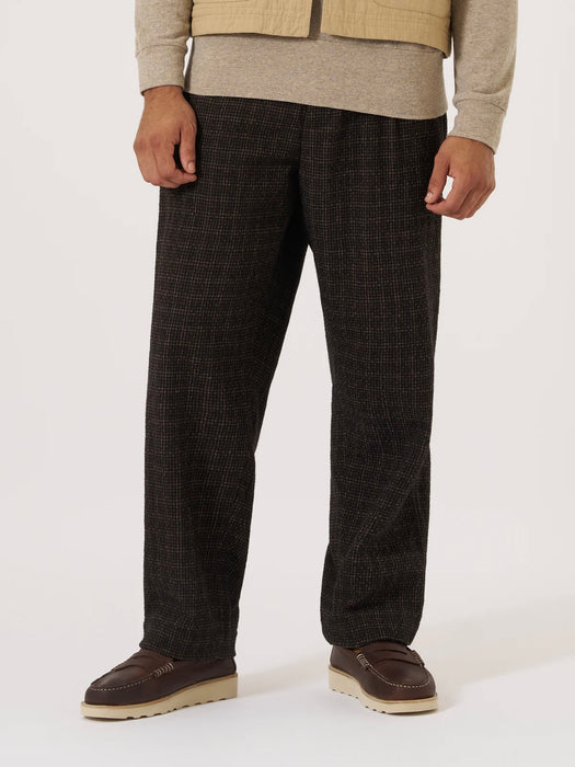 Universal Works Duke Pant in Brown Cedar Check