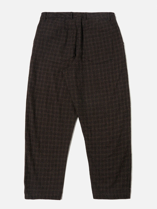 Universal Works Duke Pant in Brown Cedar Check