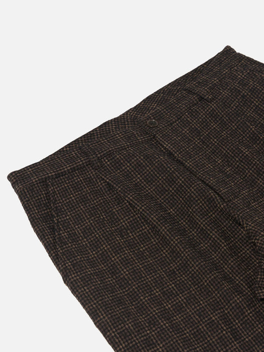 Universal Works Duke Pant in Brown Cedar Check