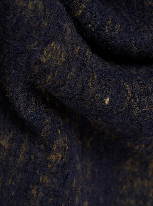 Universal Works Marble Fleece Cardigan in Navy