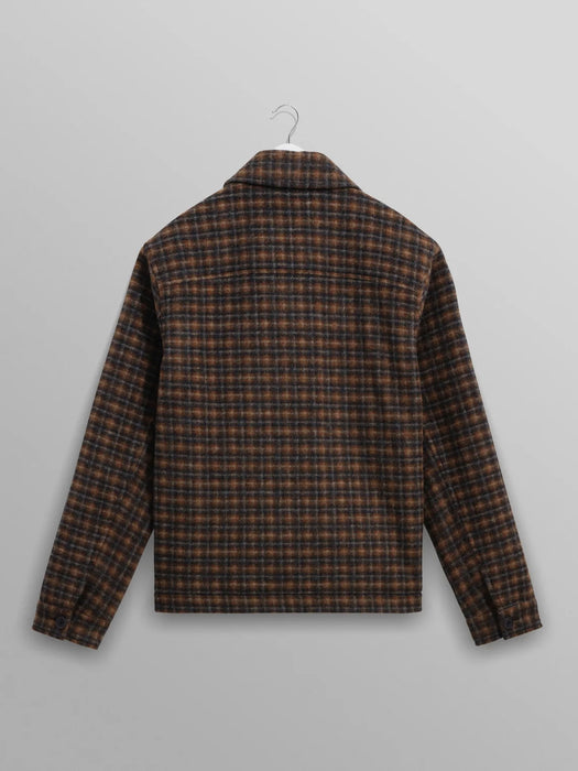 Wax Osier Jacket in Navy / Brown Drawn Check