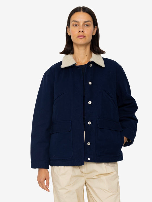 Folk Women Archive Jacket in Navy Twill