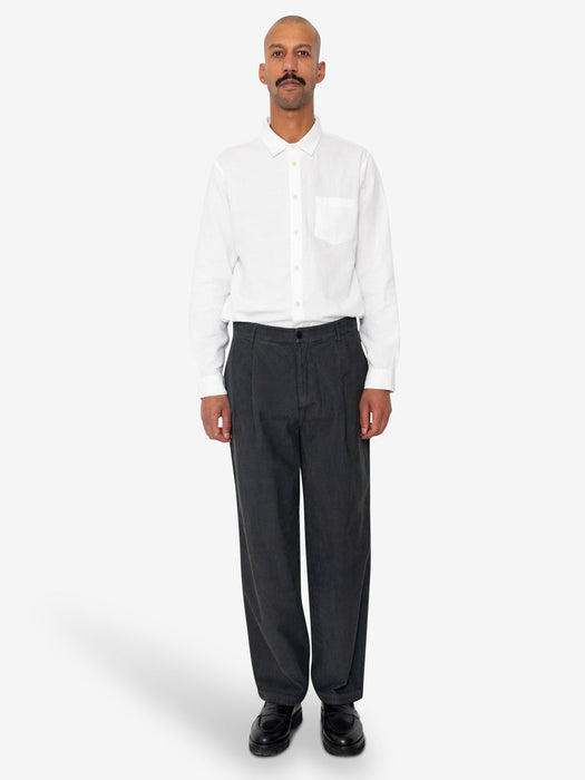 Folk Men Wide Fit Trouser in Smoke Grey Cord