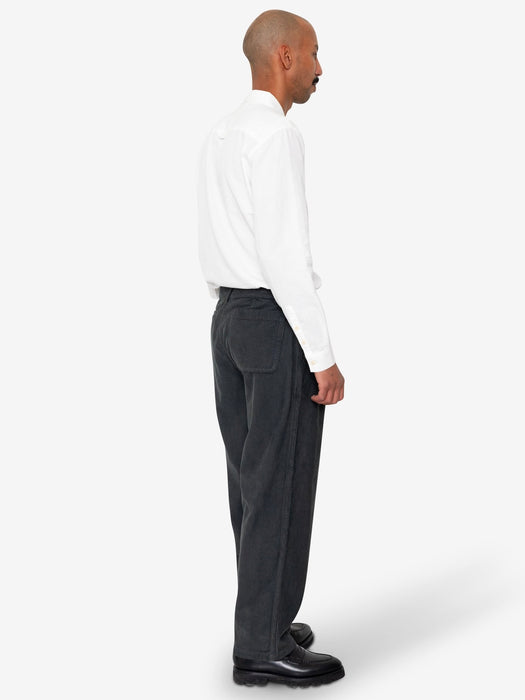 Folk Men Wide Fit Trouser in Smoke Grey Cord