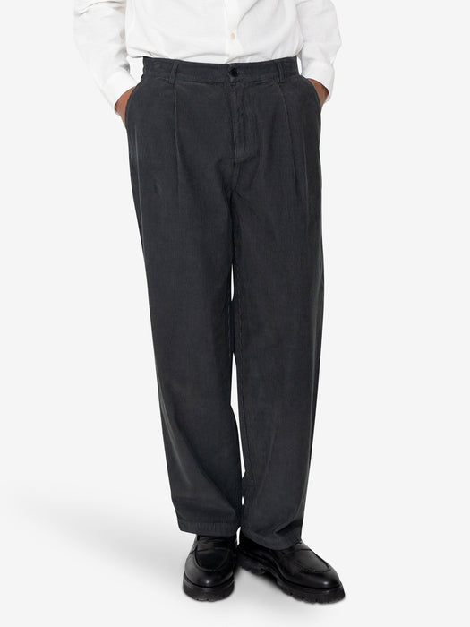 Folk Men Wide Fit Trouser in Smoke Grey Cord