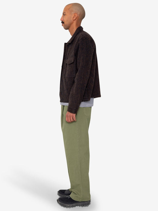 Folk Men Zaki Jacket in Navy Espresso Wool