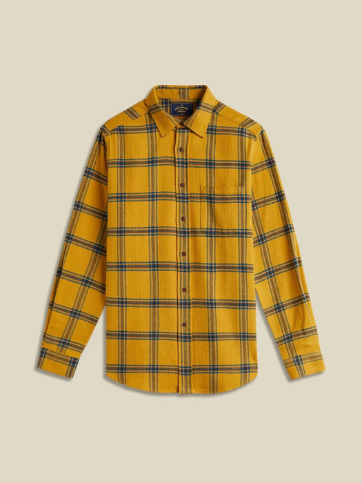 Portuguese Flannel Plaid Shirt in Standard Yellow