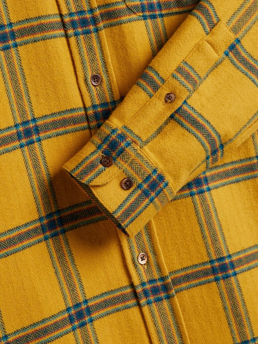 Portuguese Flannel Plaid Shirt in Standard Yellow