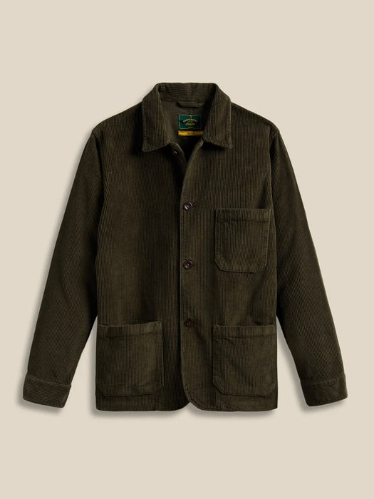 Portuguese Flannel Labura  Shirt in Olive Corduroy